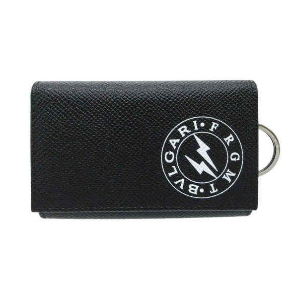 Unused Bvlgari x Fragment Leather Black 6-Key Case Black 1070